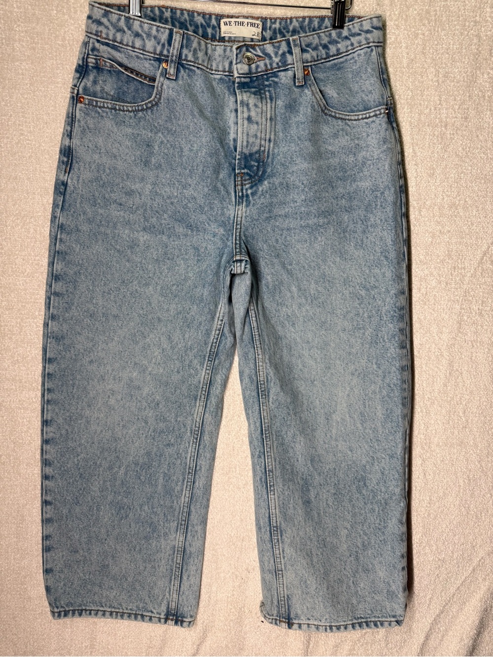 We The Free Women's Boyfriend Jeans Size 28 Light Wash Blue Relaxed Denim